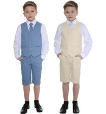Boys Suits Linen Suit, 4 Piece