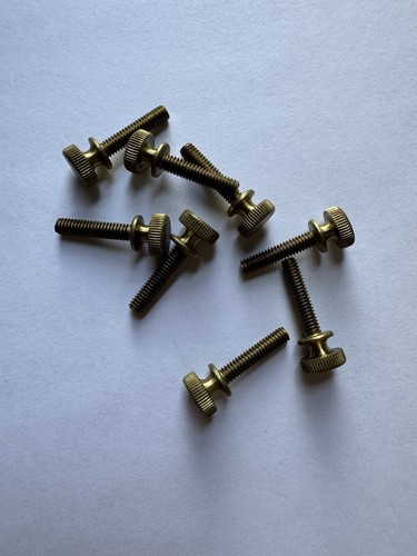 Brass knurled thumb screws - brass,