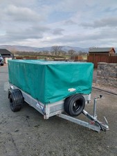 Indespension 8ft x 4ft Cage Utility General Purpose Trailer + Mesh + Ramp 750kg