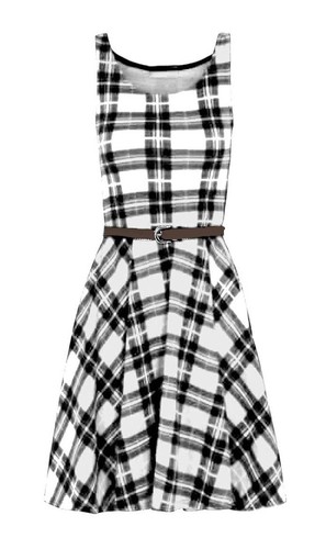 Women belted sleeveless skater - women,