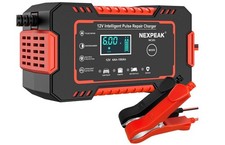 6-Amp Car Battery Charger, 12V Smart Fully Automatic Battery Charger with Temper
