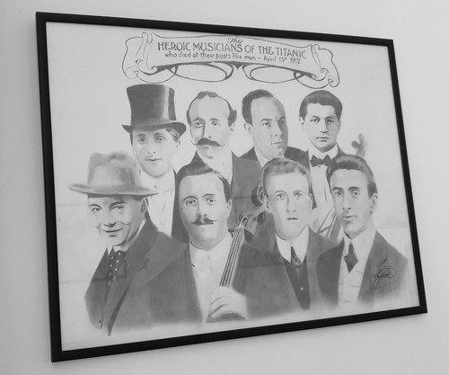 Titanic musicians hand drawn - titanic,