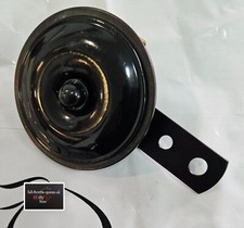 NEW UNIVERSAL 6V 6 VOLT GLOSS BLACK HORN AND BRACKET E-MARKED 73MM DIAMETER