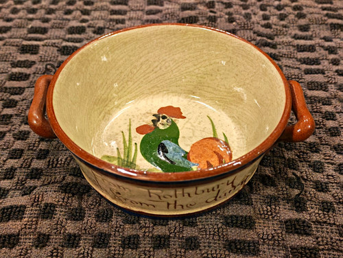Hand painted ceramic rooster - hand,