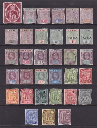 Vincent edvii stamps - vincent,