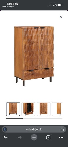 Highboard acacia brown finish - highboard,