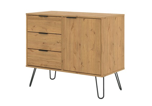Waxed pine retro small door - retro,