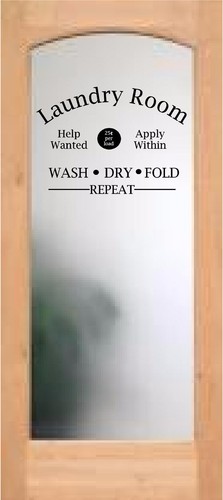 Laundry room door decal wash - laundry,