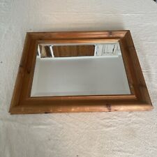 Vintage Pine Mirror With Bevelled Plate