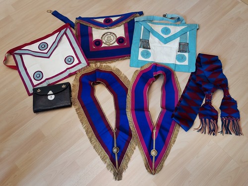 Vintage masonic aprons collars - vintage,