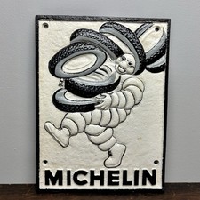 Cast Iron Michelin Man Sign - Man Cave / Garage Plaque