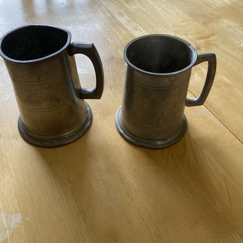 Pair vintage english pewter - of,