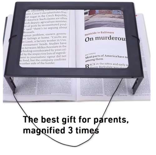 Reading magnifier full - a4, 3x