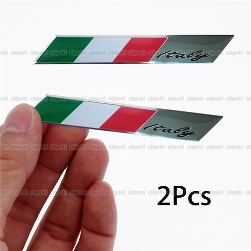 2pcs italy italian flag logo - 2pcs,