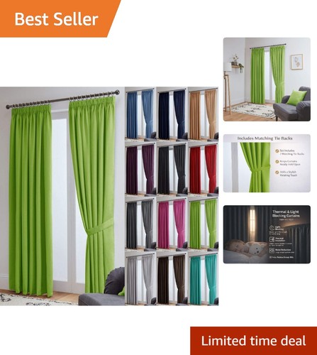 Panel lime blackout curtains - 2,
