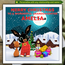 BING CHRISTMAS CARD personalised RELATIONSHIP NAME