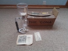CONA VINTAGE GLASS COFFEE MAKER kona