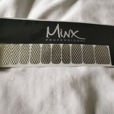 Silver with black Fishnet MINX PROFESSIONAL NAIL WRAPS NEW SALON QUALITY 