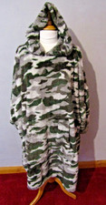 Dunelm Blanket Hoodie Camouflage Print Green Grey colours Unisex