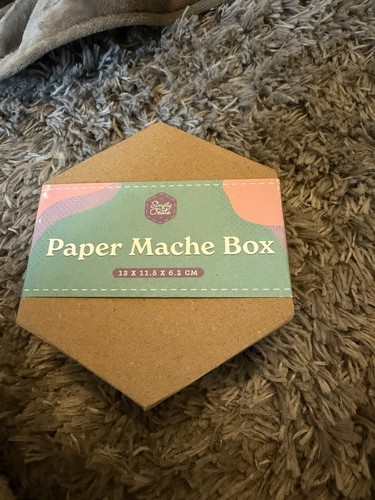 Paper mache hexagon box craft - mache,