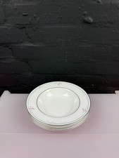 4 x Royal Doulton Carnation H5084 Rimmed Pasta / Soup Bowls 9" Wide Last Set