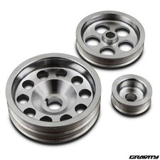 ALLOY UNDER DRIVE ENGINE 3PC RACE PULLEY KIT FOR SUBARU IMPREZA GDA GDB WRX STi