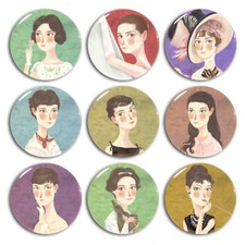 Audrey Hepburn Pinback Hand