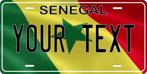 Senegal flag license plate - senegal,