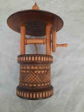 Ornate Wooden Well With Wind Up Pail. Uk Postage  Only.