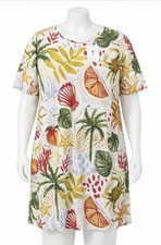 Tropical print nightdress - tropical,
