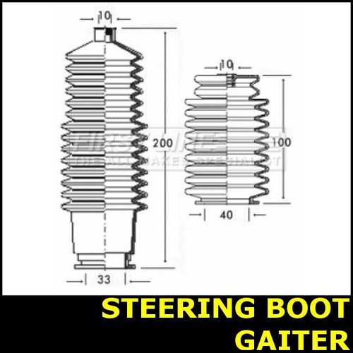 Steering boot gaiter - gaiter, fits