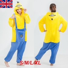 Adult Unisex Sleepwear Minions Cosplay Costume Pajamas Sleepwear Party Suit