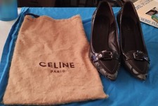 CELINE VINTAGE / RARE 1970'S / 80'S HEELED SHOES UK SIZE 5.5