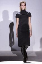 GUCCI TOM FORD RARE Grey  Black Plaid SEXY DEMURE RUNWAY Wool Silk Dress 38 UK8