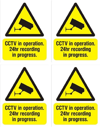 Cctv camera warning sticker - camera,