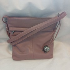 Yoshi Pink Leather Cross Body Ladies Bag Metal Keyring Charm