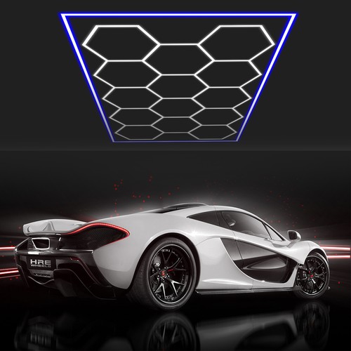 Hexagon hex led - blue, light
