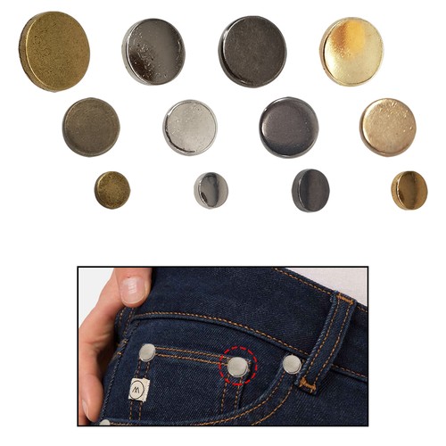 Solid brass hat rivets chicago - solid,