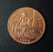 Retro 1951 George VI Uncirculated Penny. Souvenir Gap Filler.
