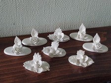 8 x CROWN STAFFORDSHIRE WHITE BONE CHINA PLACE SETTINGS FLORAL 1950's