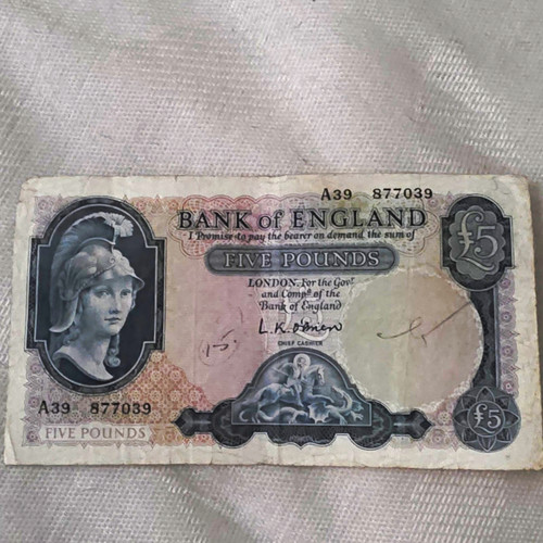 Bank england o brien - of, £5