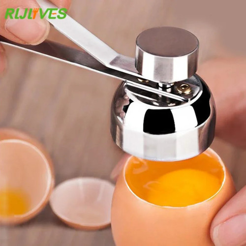 Stainless steel egg topper - steel,