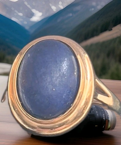 Lapis lazuli ring gold - 9,