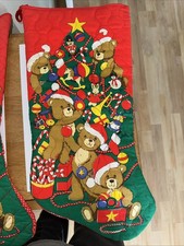 Christmas Stockings Pack of 3, Quilted.