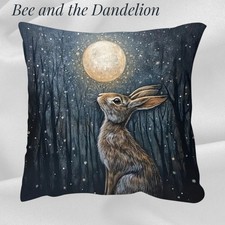 Rabbit in the Moonlight Decorative  Plush Cushion Cover 45cms x 45cms