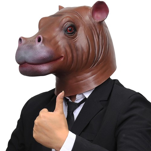 Animal mask hippo head - mask,