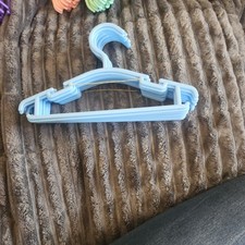 Small Hangers Lot Of 10 blue Plastic Baby, Doll Or Lingerie Closet Home