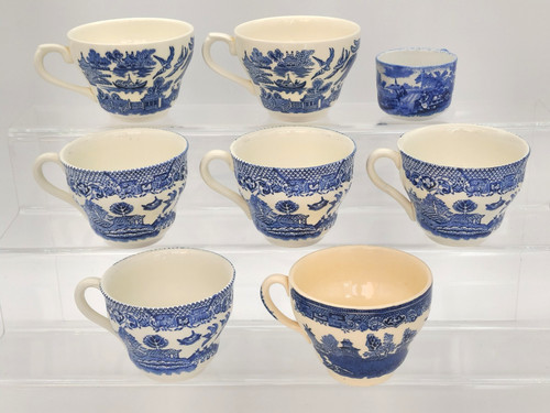 Willow pattern teacups - willow,