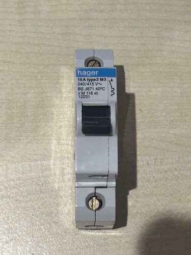 Hager amp type - type, mcb