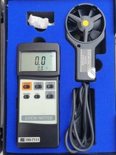 RS 180-7111 Anemometer Digital Hand Held Monitor With Case and Accessories